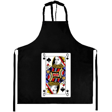 Discover Queen of Spades Playing Card Aprons