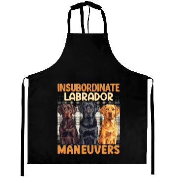 Discover Labrador Dog INSUBORDINATE LABRADOR MANEUVERS Aprons