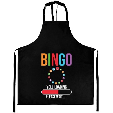 Discover Funny Bingo Yell loading Bingo night Aprons