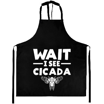 Discover Wait I See Cicada, Funny Colorful Cicada Spring Aprons