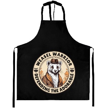 Discover Weasel Warrior Aprons