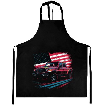 Discover Jeep Gladiator JT US Flag Aprons