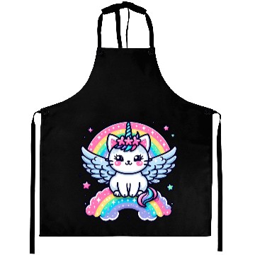 Discover Angelic Kitten Above the Clouds Aprons