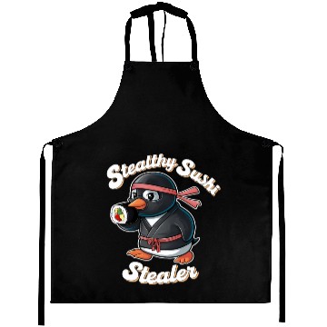 Discover Ninja Penguin Stealing Sushi Aprons