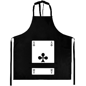 Discover Playing card Club ace with banner space Aprons
