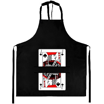 Discover Playing card jack of spades with banner space Aprons