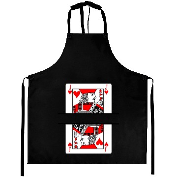 Discover Playing card jack of hearts with banner space Aprons
