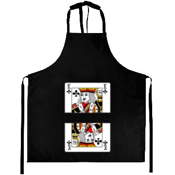 Discover Playing card clover king with banner space Aprons