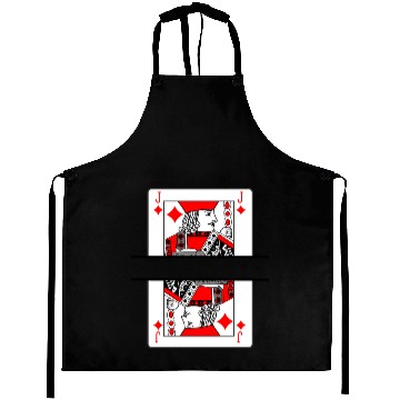 Discover Playing card jack of diamonds with banner space Aprons