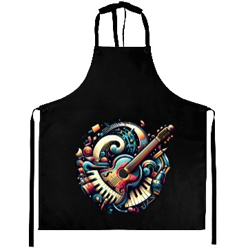 Discover Rhythmic Echoes: The Artistic Symphony Aprons