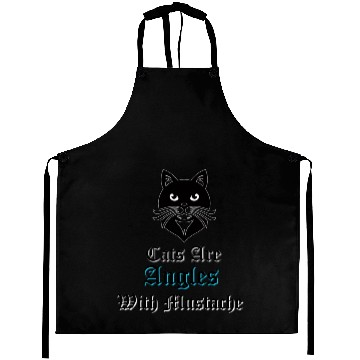 Discover cats are angles with mustache funny comic cats Aprons