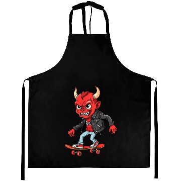 Discover Red devil on skateboard Aprons