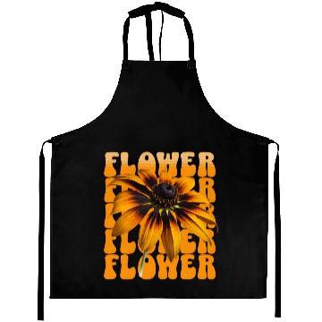 Discover Bold Sunflower in a Pop Art Frame Aprons