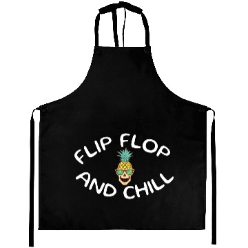 Discover Flip Flop and Chill Summer Pun Aprons