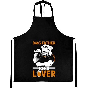 Discover Dog father beer lover Aprons