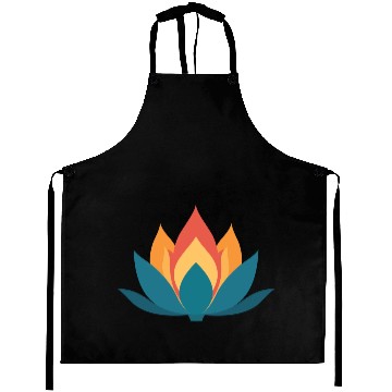 Discover Lotus With Orange Blue Petals Aprons