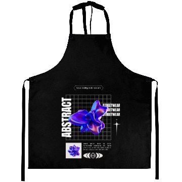 Discover Black Blue Abstract Streetwear Aprons
