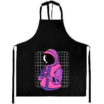 Discover Cyberpunk Astronaut Digital Artist Aprons