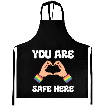 Discover You Are Safe Here LGBTQ Aprons