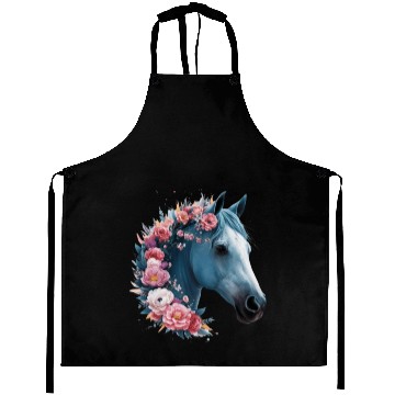 Discover Horse &Flowers Aprons