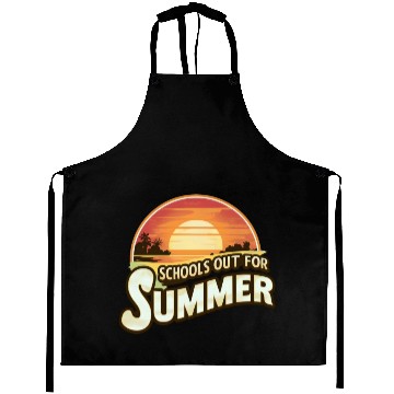 Discover Retro Schools Out For Summer Last Day Of School Aprons