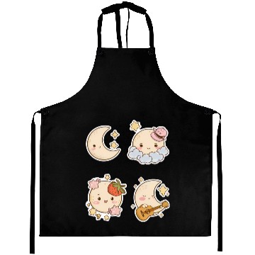 Discover Cute Kawaii moons Aprons