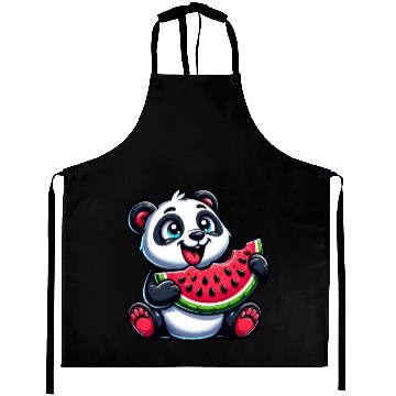 Discover Panda with Watermelon Fruity Funny Aprons