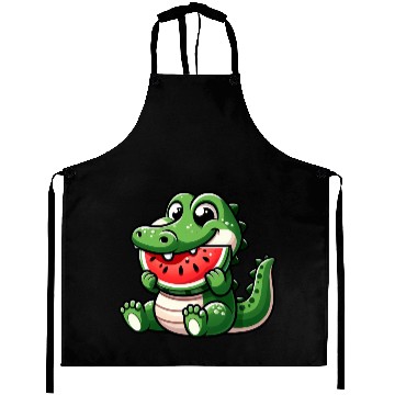 Discover Crocodile With Watermelon Fruity Cute Aprons