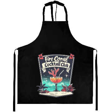 Discover Fire Coral Cocktail Club Aprons