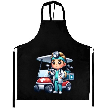 Discover Cute golfer doctor standing Aprons