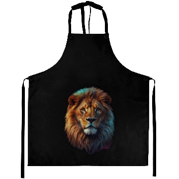 Discover Geometric Lion Galaxy Collection Aprons