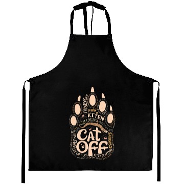 Discover Cat Paw typography Aprons