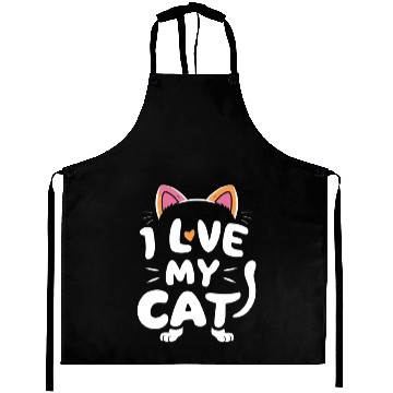 Discover Cat typography Aprons