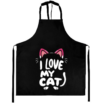 Discover Cat typography Aprons