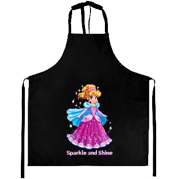 Discover Pixel Art Anime Princess Aprons