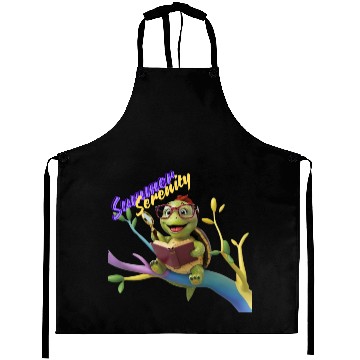 Discover Cute Little Green Sea Turtle for Summer Aesthetic Aprons