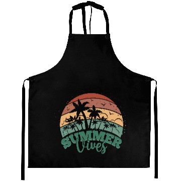 Discover Summer Sunset Palm Tree Vintage 70s 80s Aprons