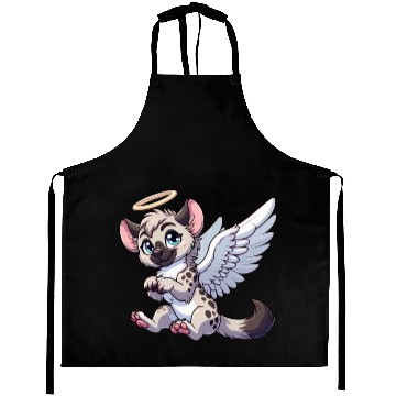 Discover Hyena angel wings halo Aprons