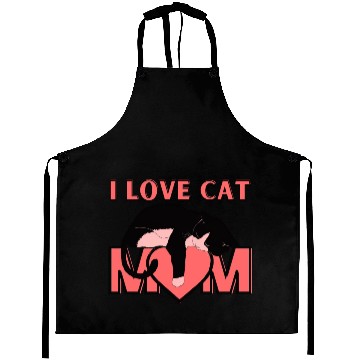 Discover I Love Cat Mom Cats Lover Aprons