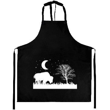 Discover Bison eating Grass Animal Aprons
