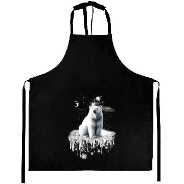Discover Polar bear with crown on ice floe arctic wildlife Aprons