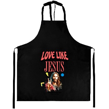 Discover Love Like Jesus Modern Jesus Face Aprons