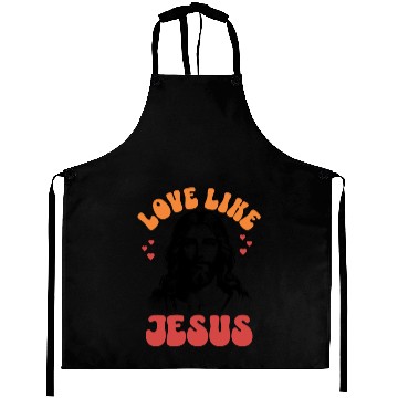 Discover Love Like Jesus Retro 70s Style Aprons