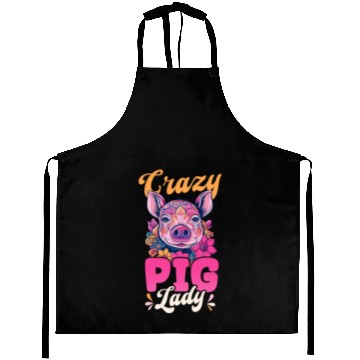 Discover Pig Farmer Crazy Pig Lady Aprons