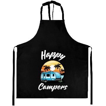 Discover Funny Camping Hiking Lover Present Happy Camper Aprons