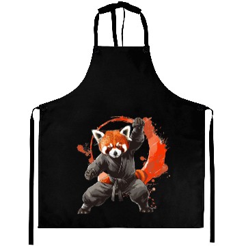 Discover Shaolin style red panda Aprons