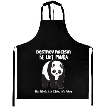 Discover Embrace Laughter With Our Destroy Racism Panda Art Aprons