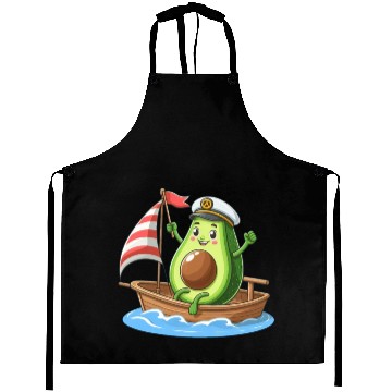 Discover Cool sailing dinghy avocado summer motif Aprons