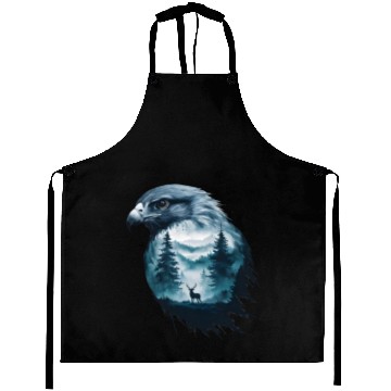 Discover Majestic Eagle And Serene Wilderness Scene Aprons