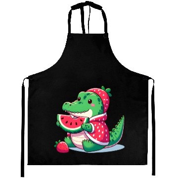 Discover Crocodile in watermelon costume Aprons